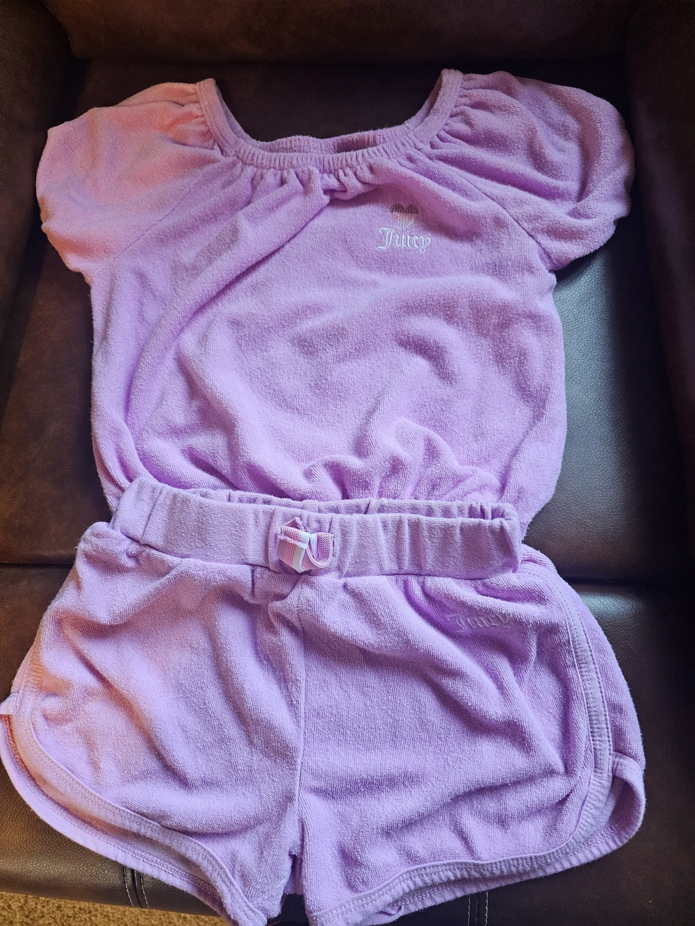 Juicy Couture Pink Terry Two-Piece Short Set
